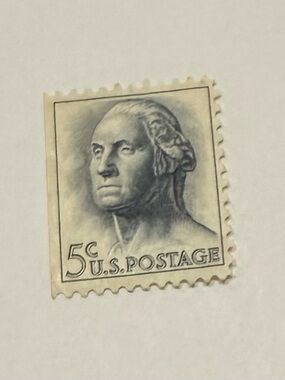 Vintage U.S. Postage Decorative Stamp Wall Art in Gray